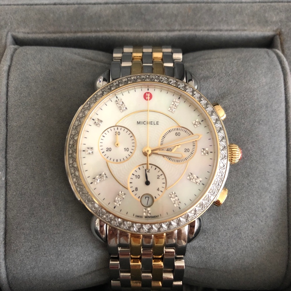 Michele Sidney Chronograph Bracelet Watch